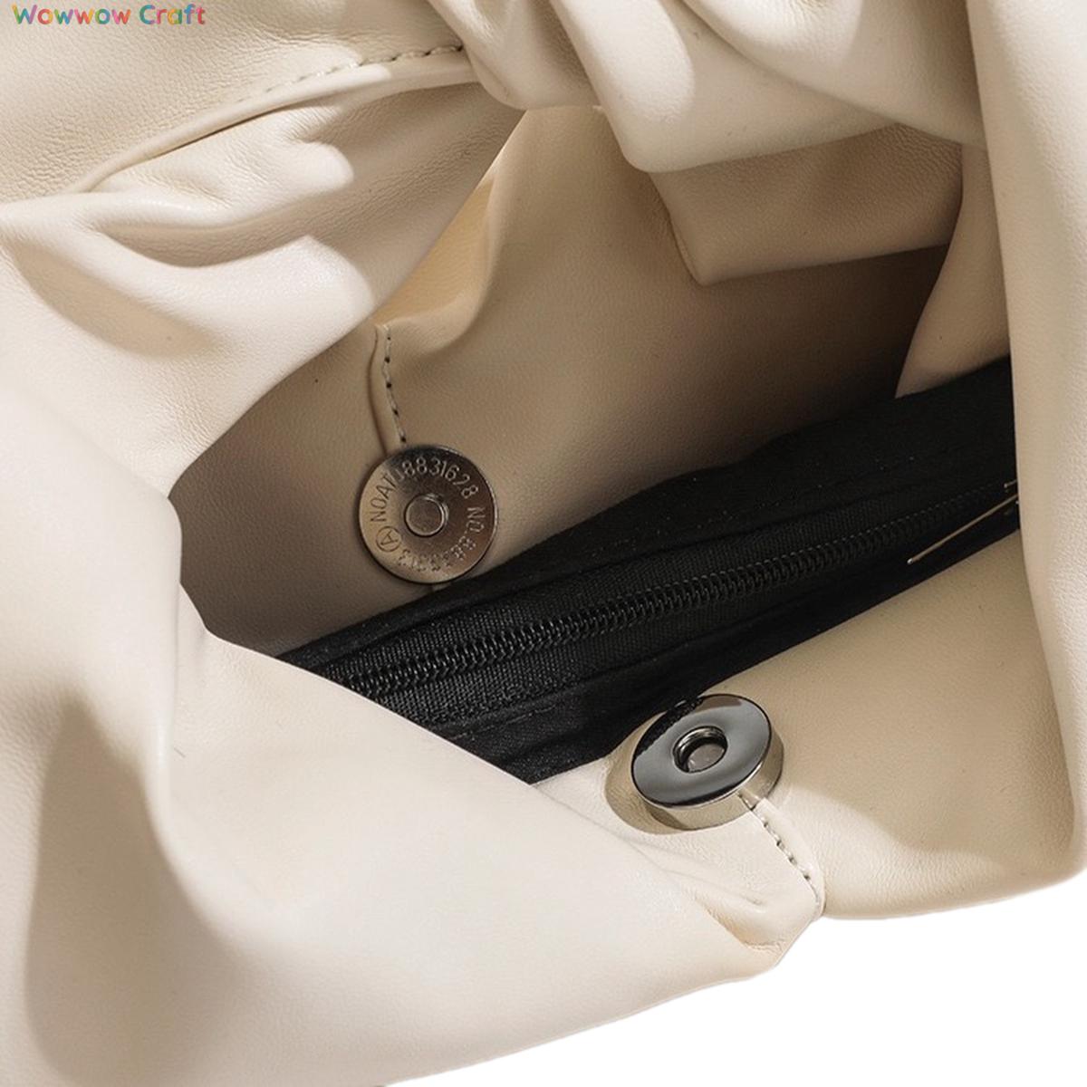Shoulder Bags,Totes,Leather Bags,Brown Black Off-white Cloud-shaped Leather Handbag